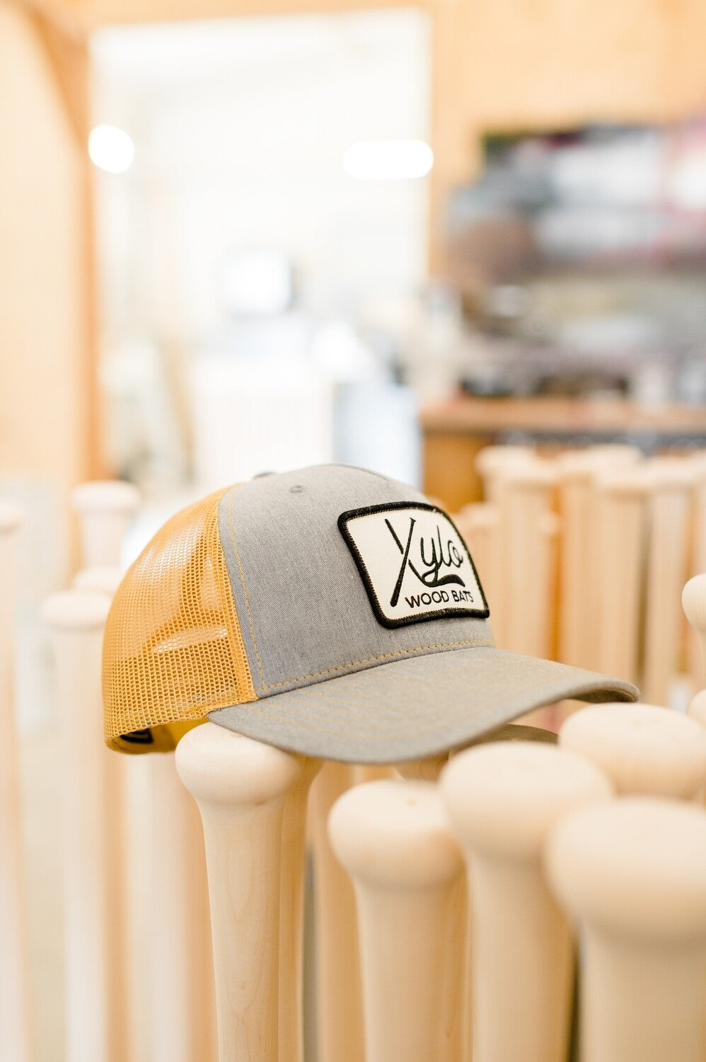 Xylo Snapback Gray/Gold Mesh Hat