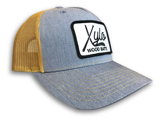 Xylo Snapback Gray/Gold Mesh Hat