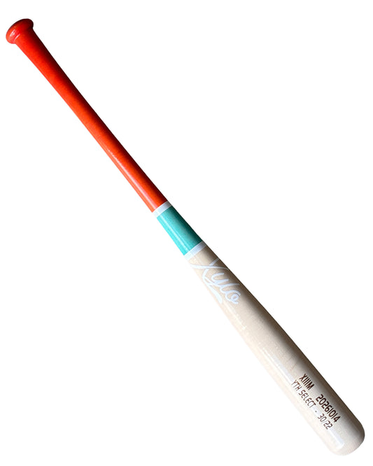 Youth Select Wood Bat - Orange/Teal - 30" / 22 oz