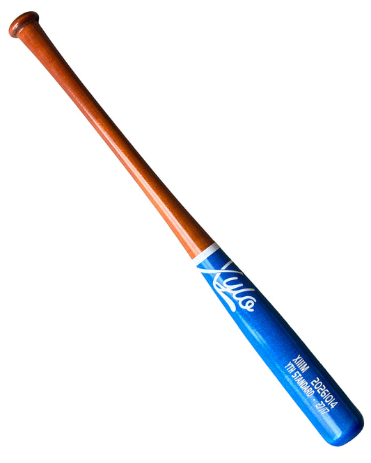 Youth Standard Wood Bat - Blue/Brown - 27" / 17 oz
